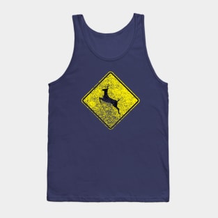 Deer Xing Sign (distressed) Tank Top